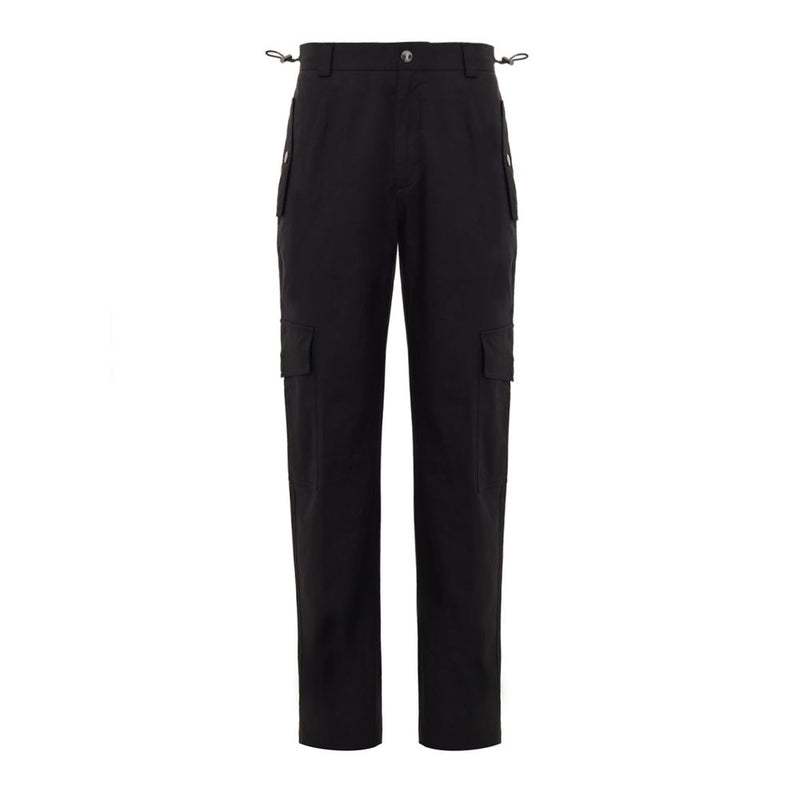 Black Cotton Cargo Pant-Dolce & Gabbana-LabelTerrace.com