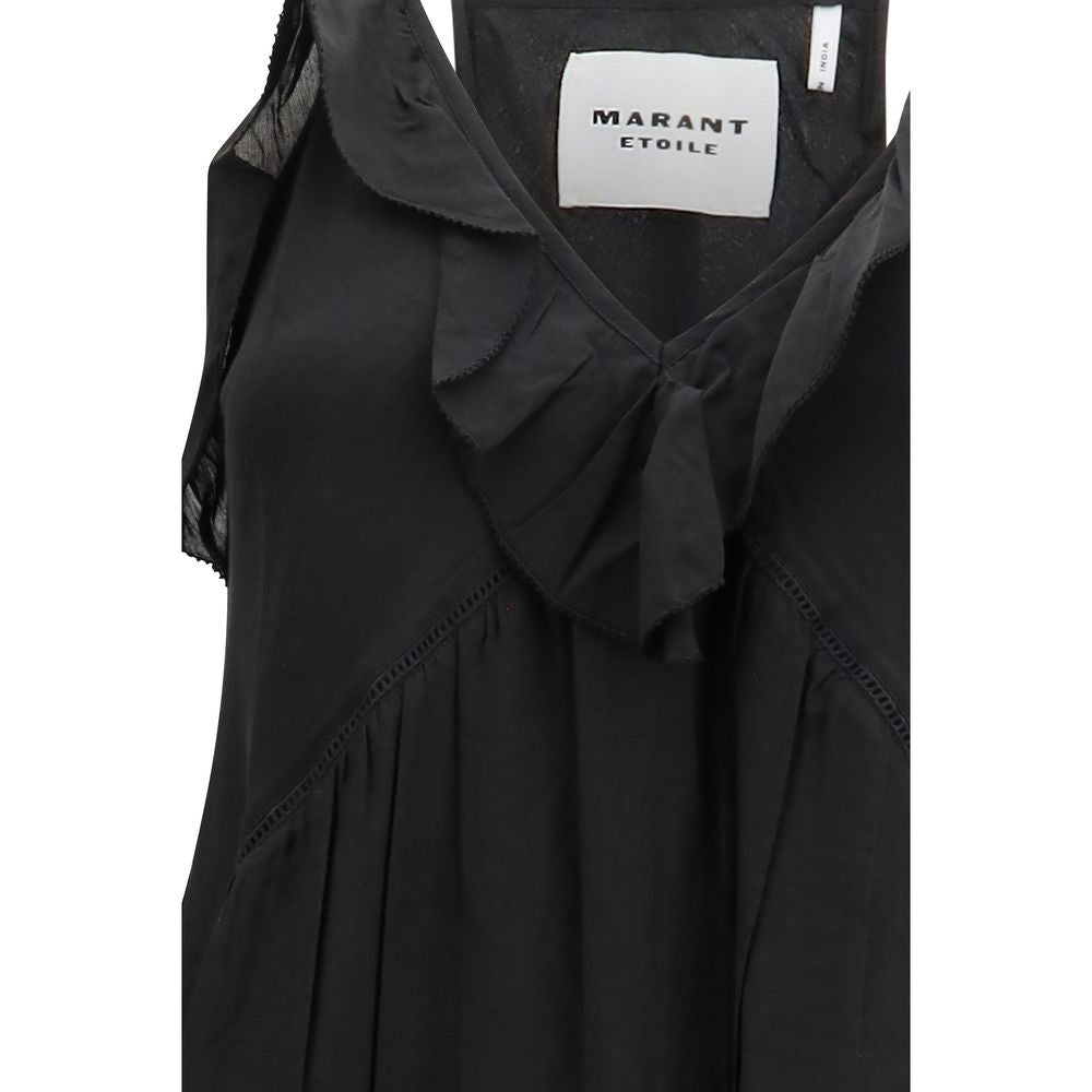 Black Cotton Casual Dress