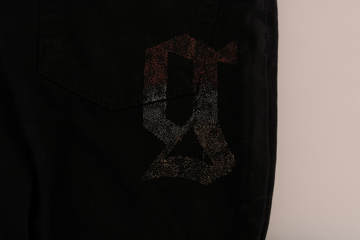 Black Cotton Denim Stretch Regular Fit Jeans-John Galliano-LabelTerrace.com