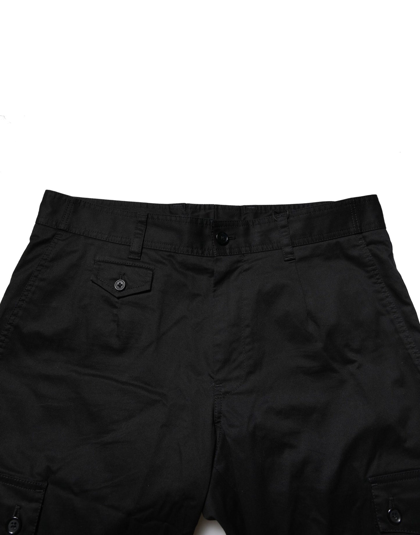 Black Cotton Dress Slim Formal Pants-Dolce & Gabbana-LabelTerrace.com