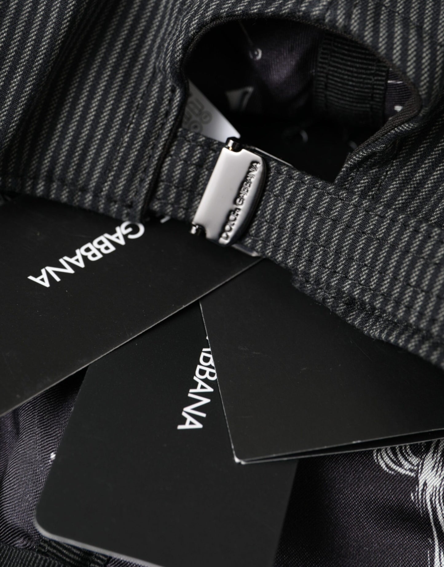 Black Cotton Embellished Baseball Hat Men-Dolce & Gabbana-LabelTerrace.com