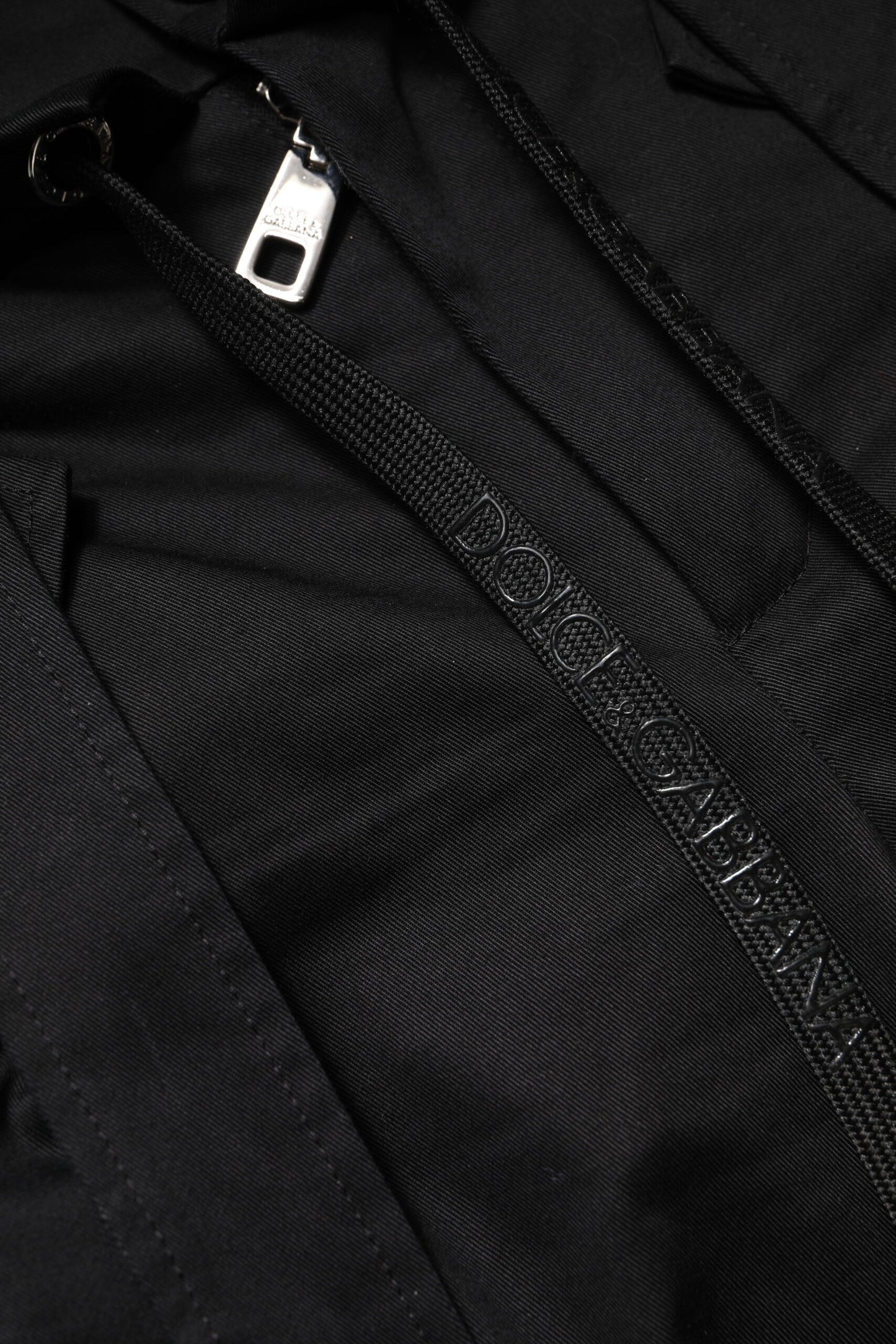 Black Cotton High Waist Cargo Pants-Dolce & Gabbana-LabelTerrace.com
