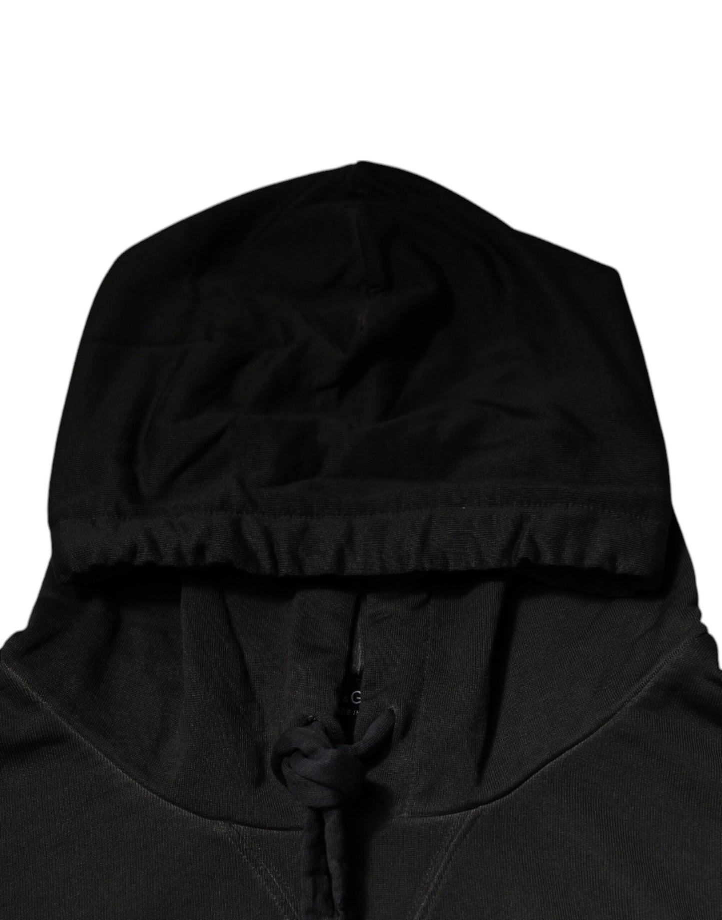 Black Cotton Hooded DG Shield Pullover Sweater-Dolce & Gabbana-LabelTerrace.com