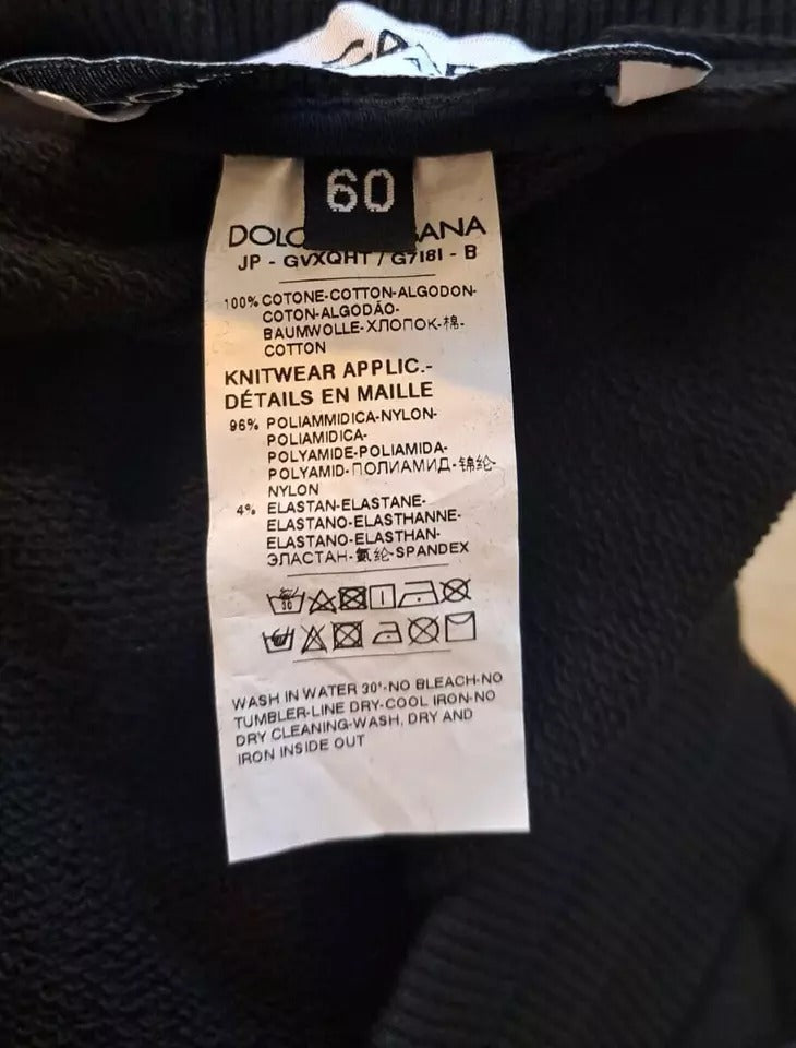 Black Cotton Jogger Men Sweatpants Pants-Dolce & Gabbana-LabelTerrace.com