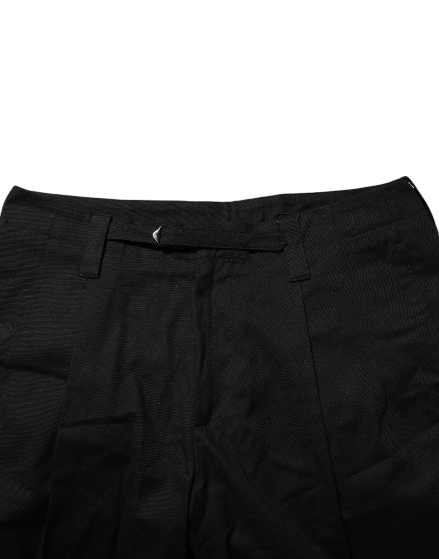 Black Cotton Knee Length Men Bermuda Shorts-Dolce & Gabbana-LabelTerrace.com