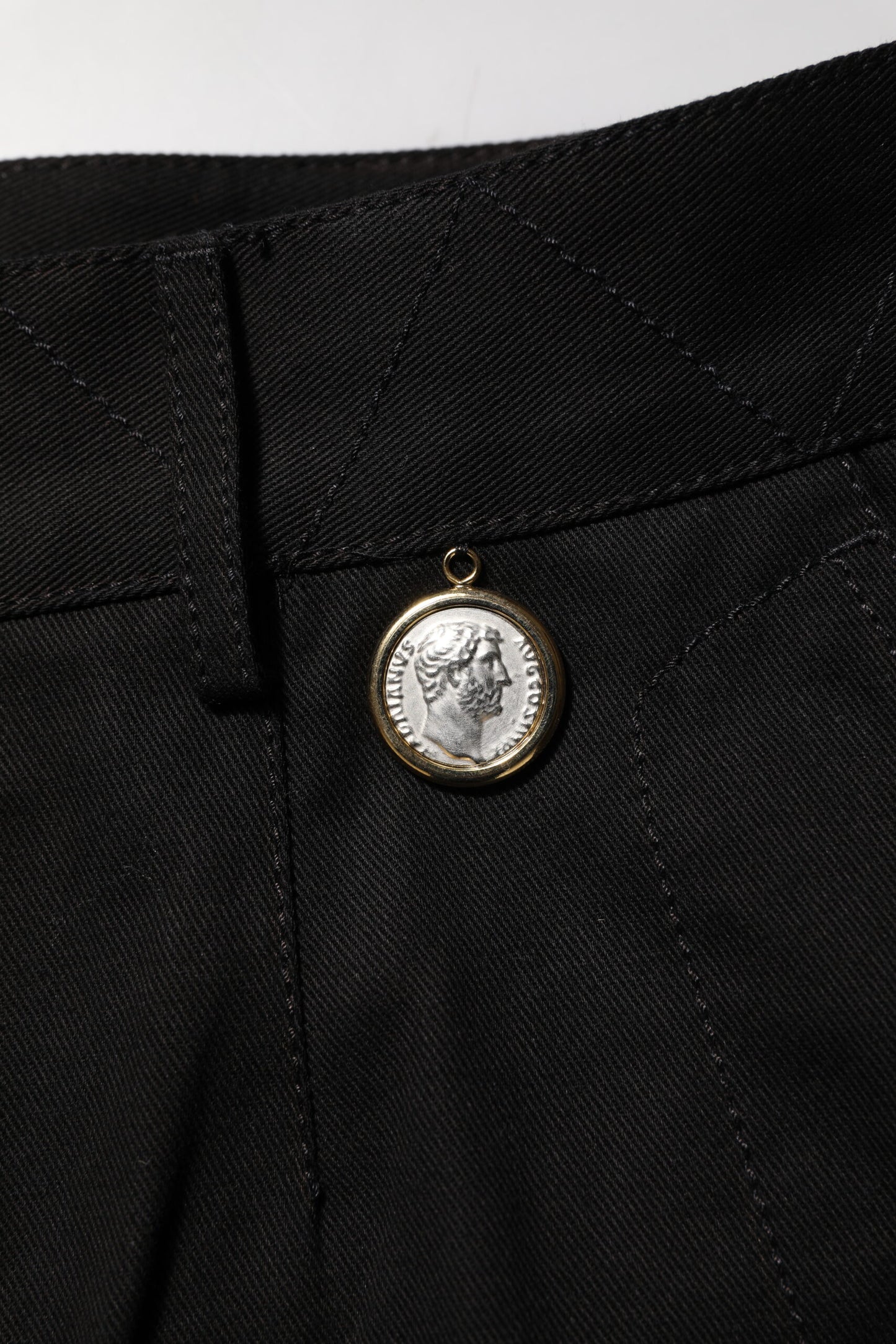 Black Cotton Knee Length Men Bermuda Shorts-Dolce & Gabbana-LabelTerrace.com