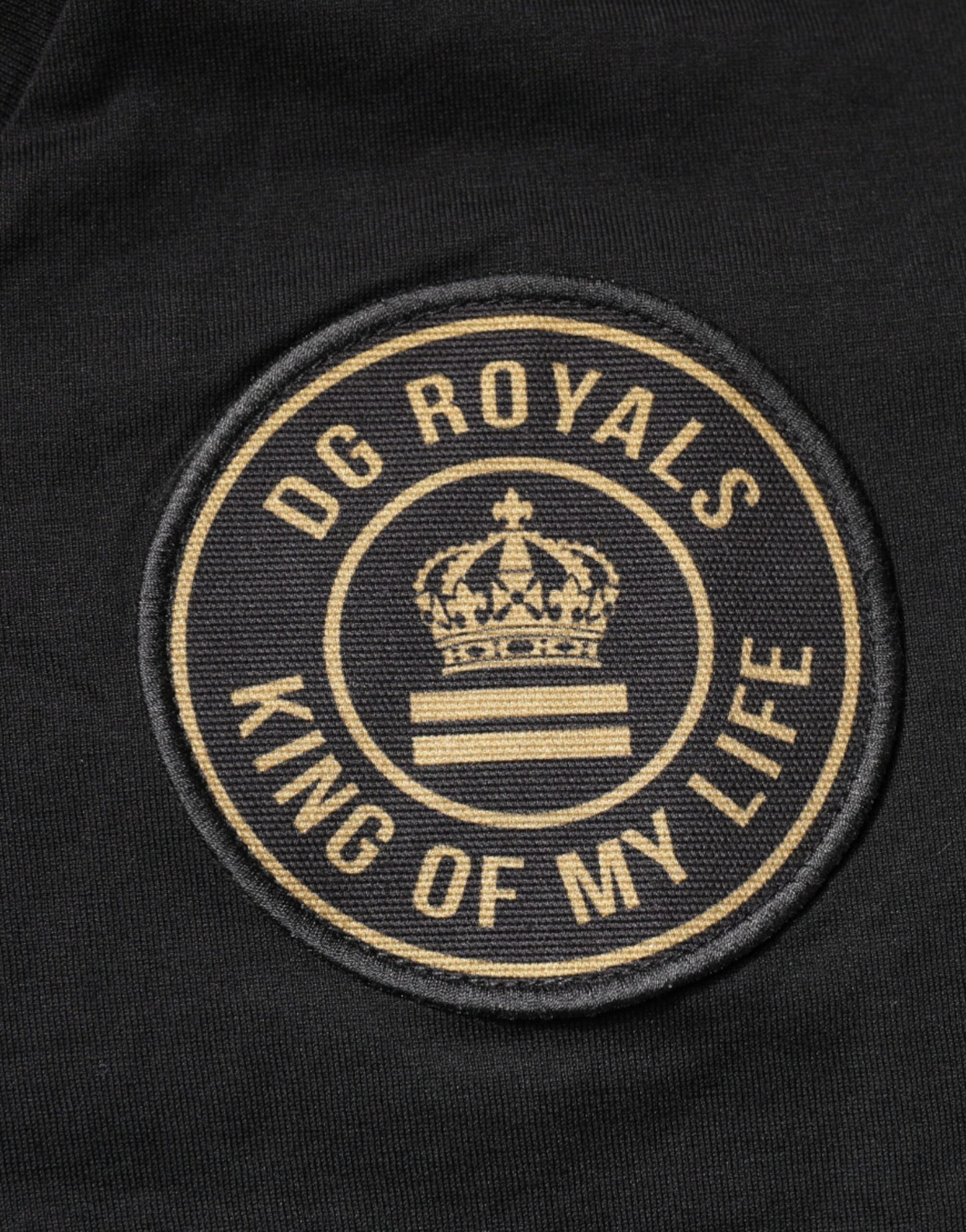 Black Cotton Logo Vneck Short Sleeve T-shirt-Dolce & Gabbana-LabelTerrace.com