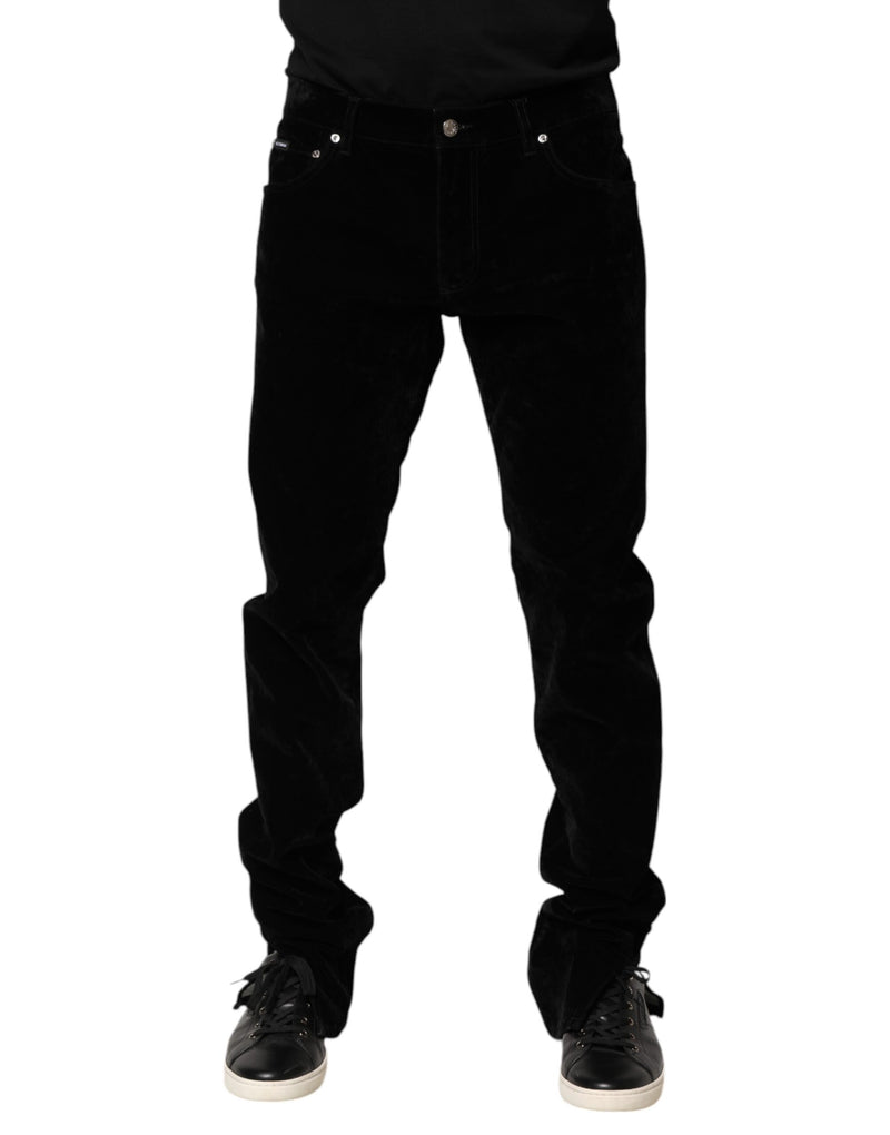 Black Cotton Men Dress Formal Trouser Pants