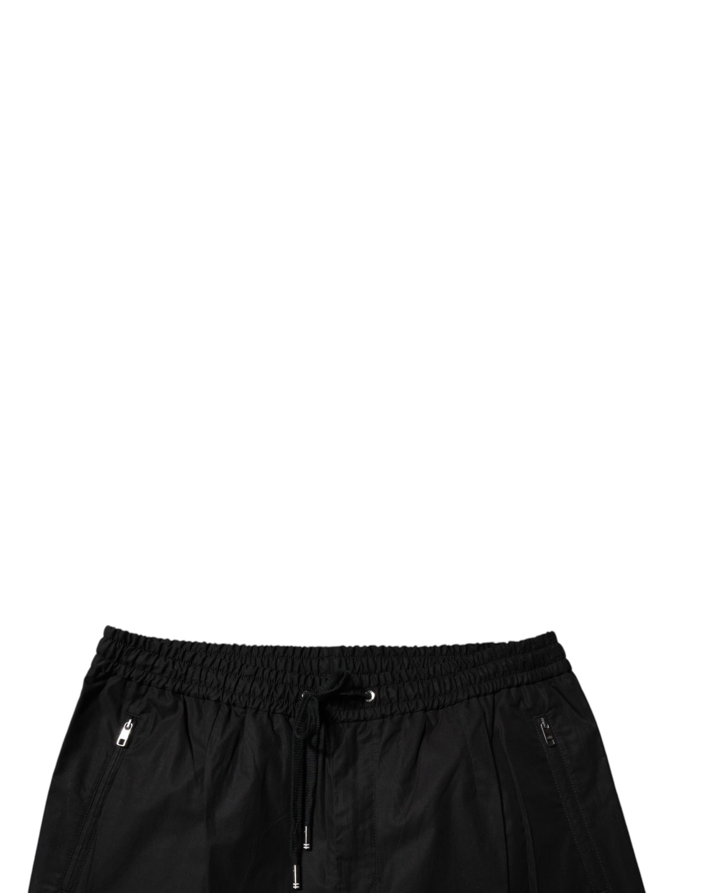 Black Cotton Men Jogger Sweatpants Pants-Dolce & Gabbana-LabelTerrace.com