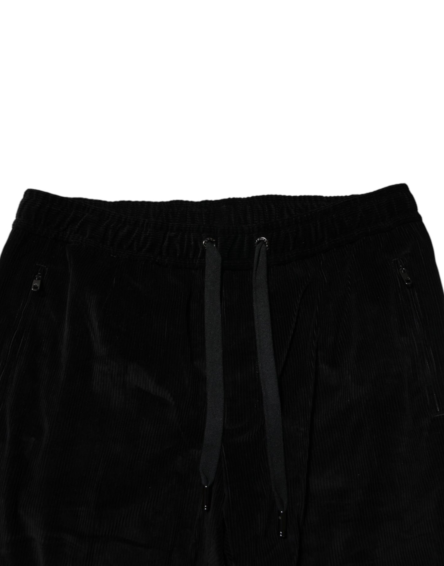 Black Cotton Men Jogger Sweatpants Pants-Dolce & Gabbana-LabelTerrace.com