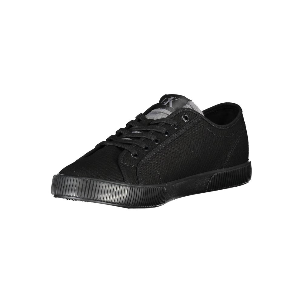 Black Cotton Men Sneaker-Calvin Klein-LabelTerrace.com