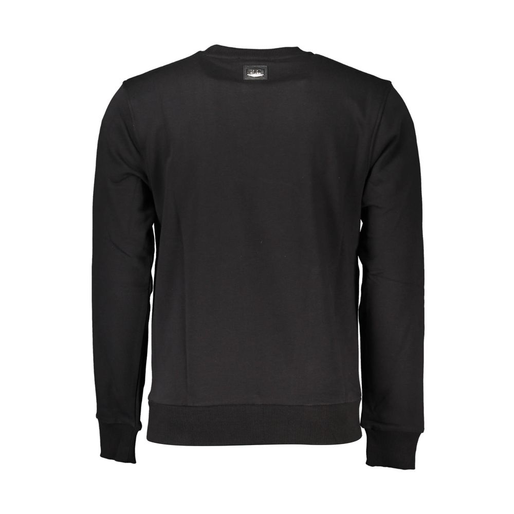 Black Cotton Men Sweater-Cavalli Class-LabelTerrace.com