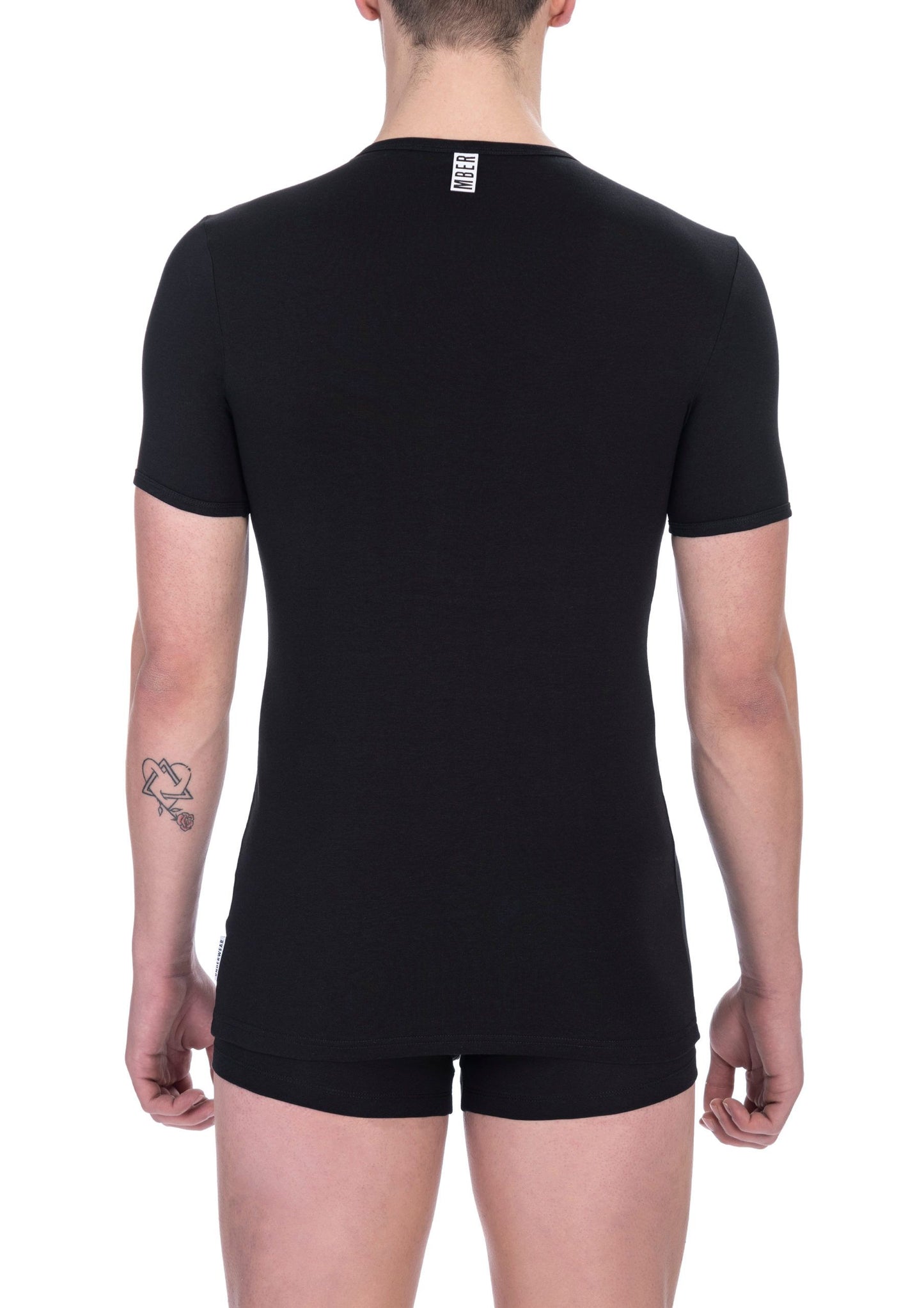 Black Cotton Men T-Shirt-Bikkembergs-LabelTerrace.com