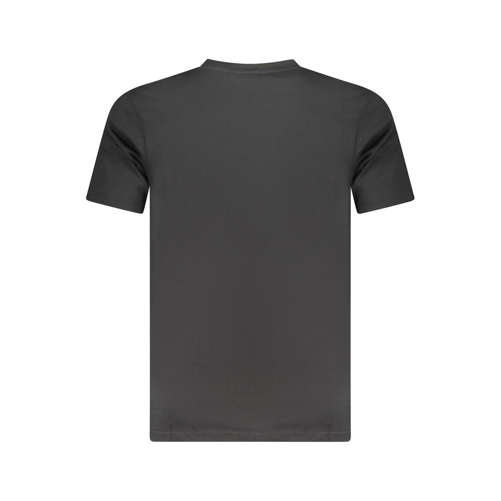 Black Cotton Men T-Shirt