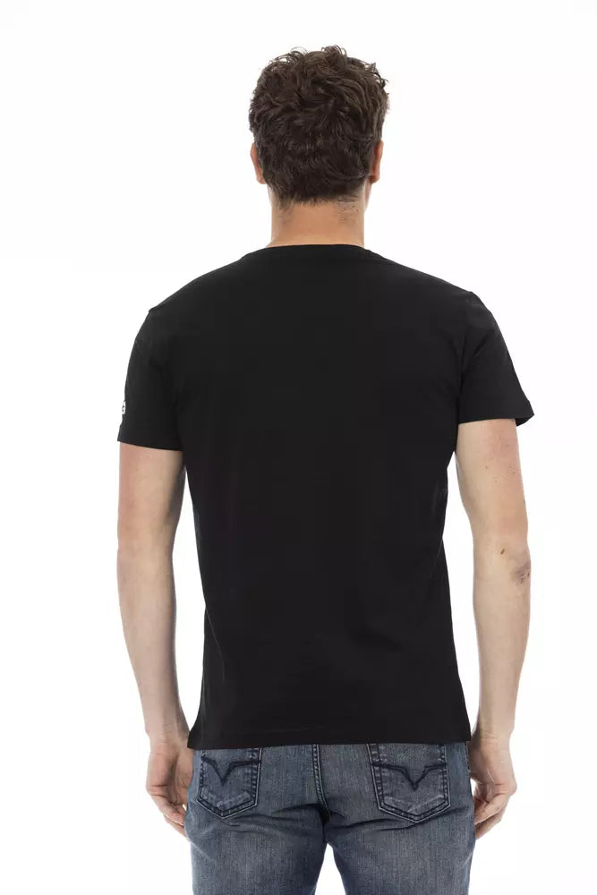 Black Cotton Men T-Shirt-Trussardi Action-LabelTerrace.com