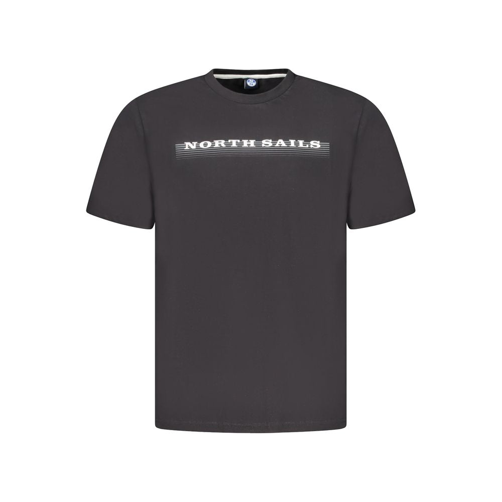 Sort bomuld herre-T-shirt