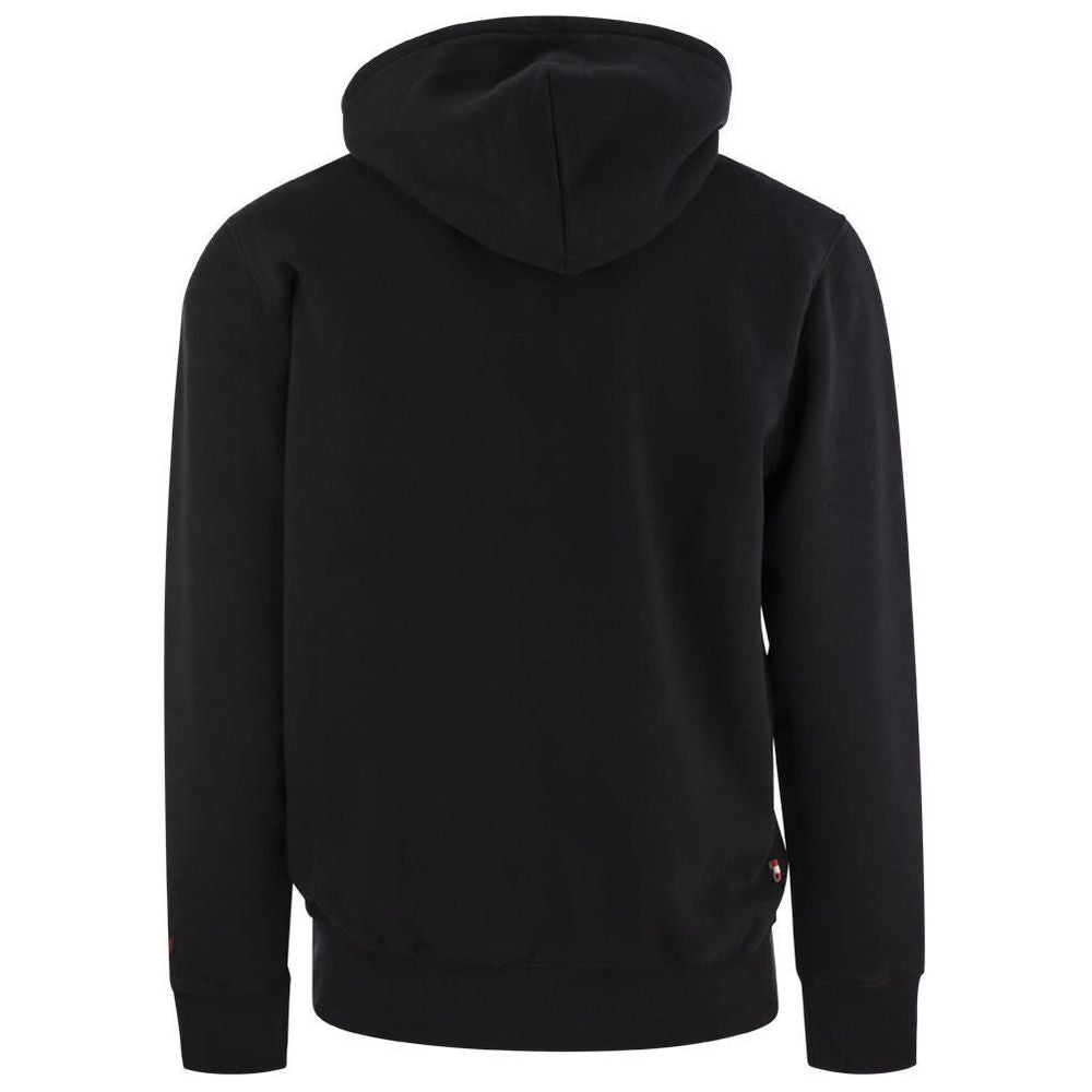 Black Cotton Men's Hoodie-MC2 Saint Barth-LabelTerrace.com