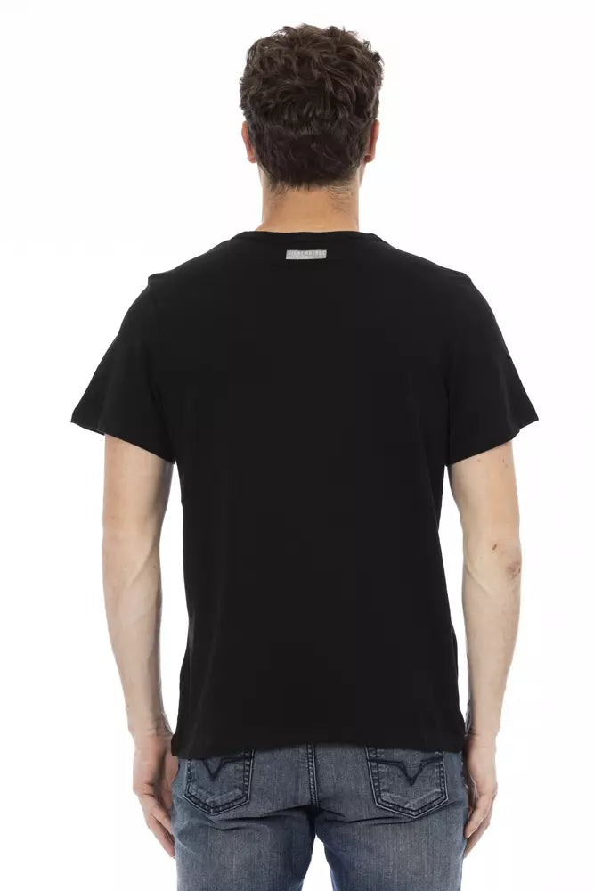 Black Cotton Men's T-Shirt-Bikkembergs-LabelTerrace.com