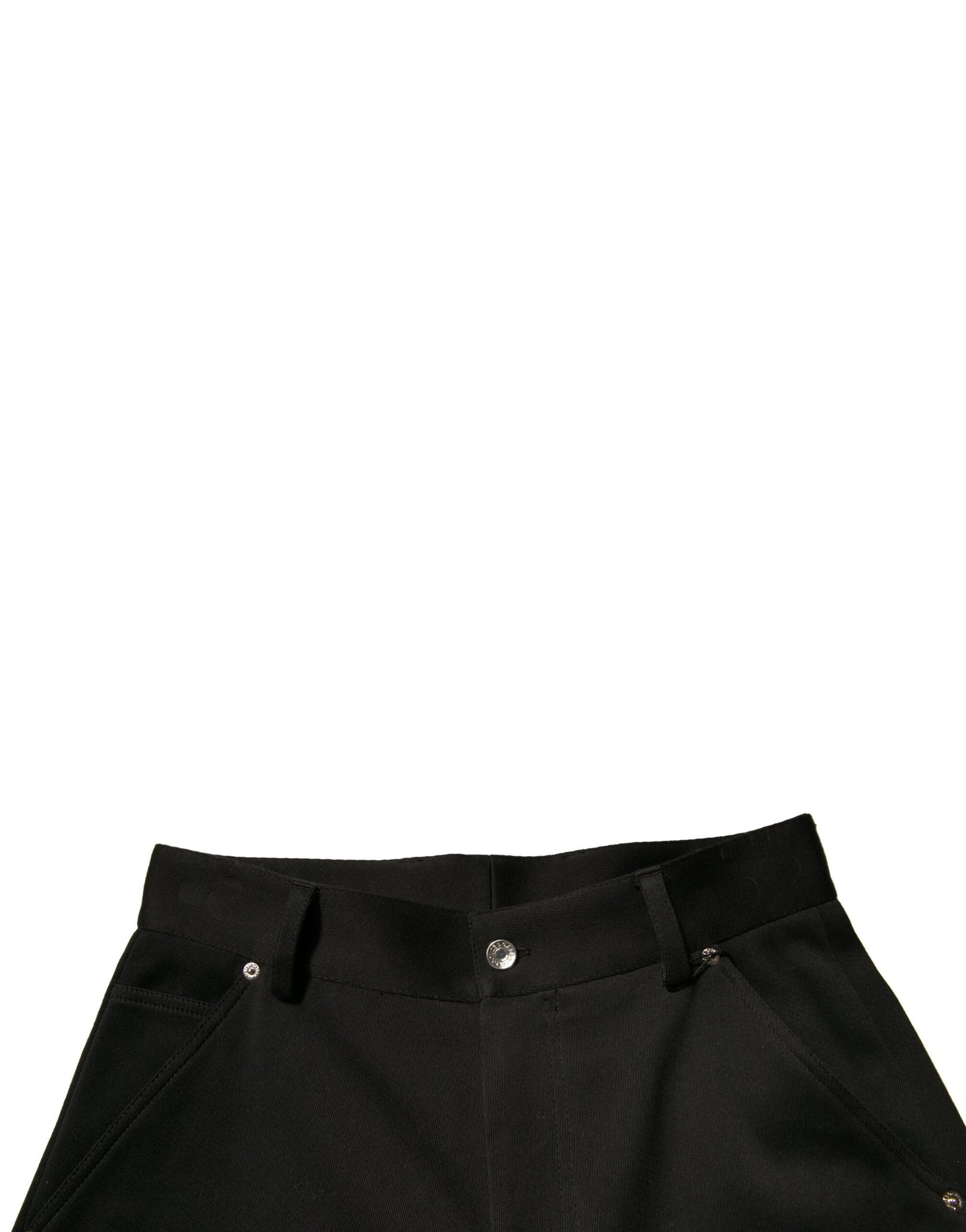 Black Cotton Mid Waist Cropped Pants-Dolce & Gabbana-LabelTerrace.com