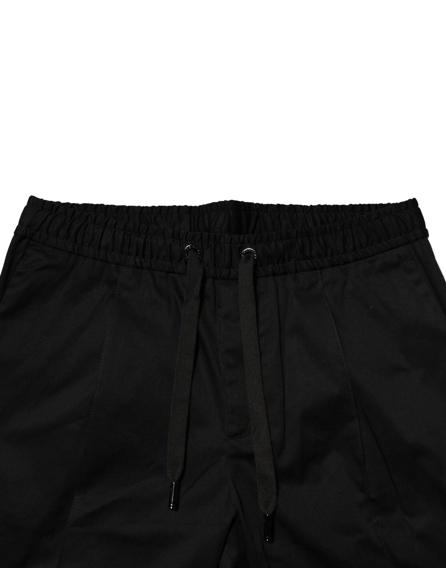 Black Cotton Mid Waist Jogger Pants-Dolce & Gabbana-LabelTerrace.com