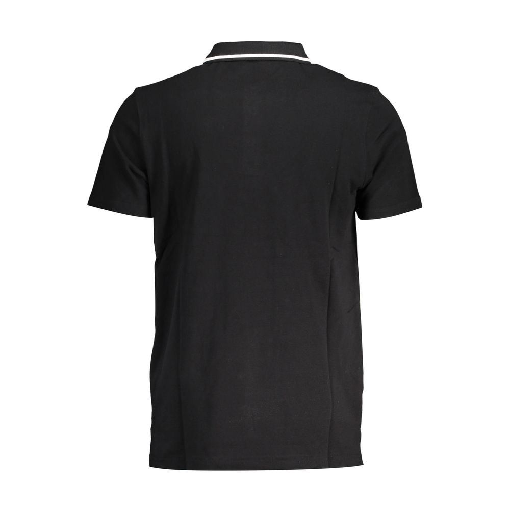 Black Cotton Polo Shirt-Fila-LabelTerrace.com