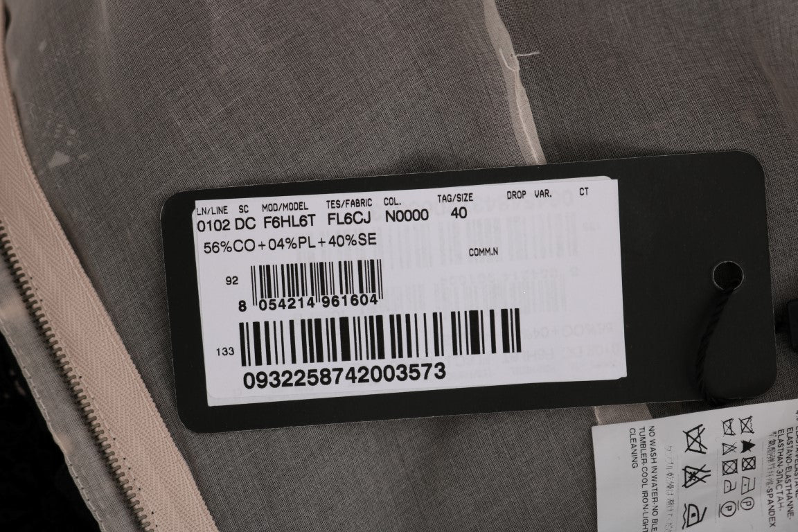 Black Cotton Silk Floral Long Dress-Dolce & Gabbana-LabelTerrace.com