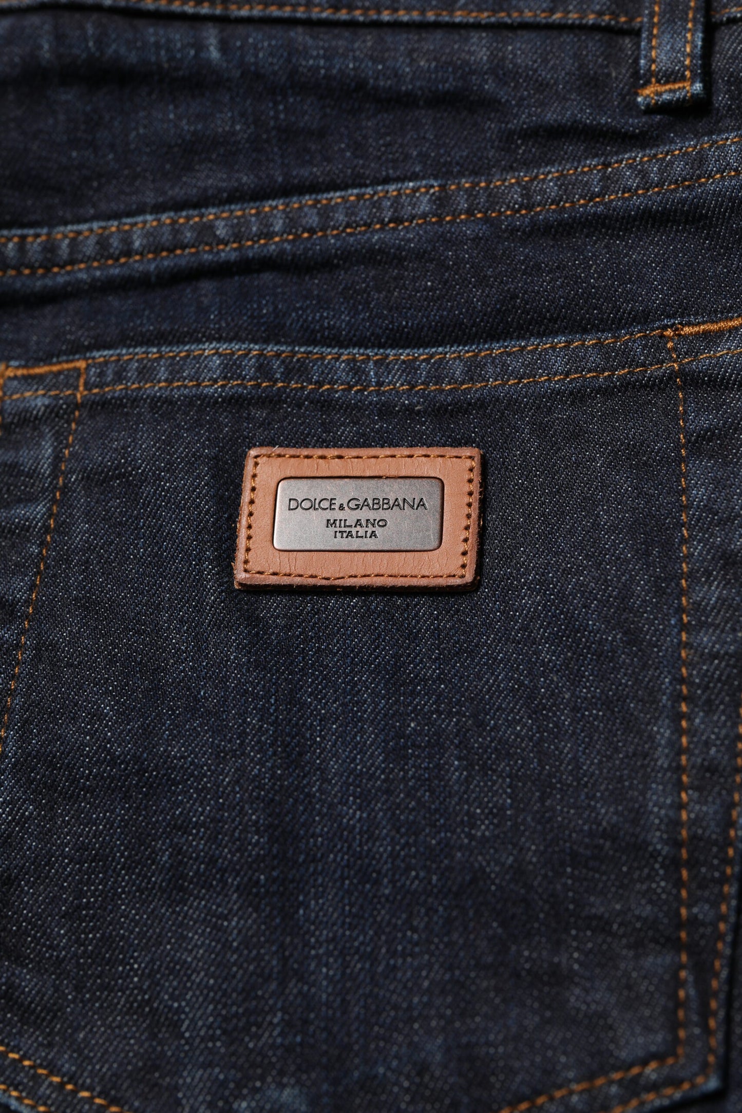 Black Cotton Skinny Denim Men Jeans-Dolce & Gabbana-LabelTerrace.com