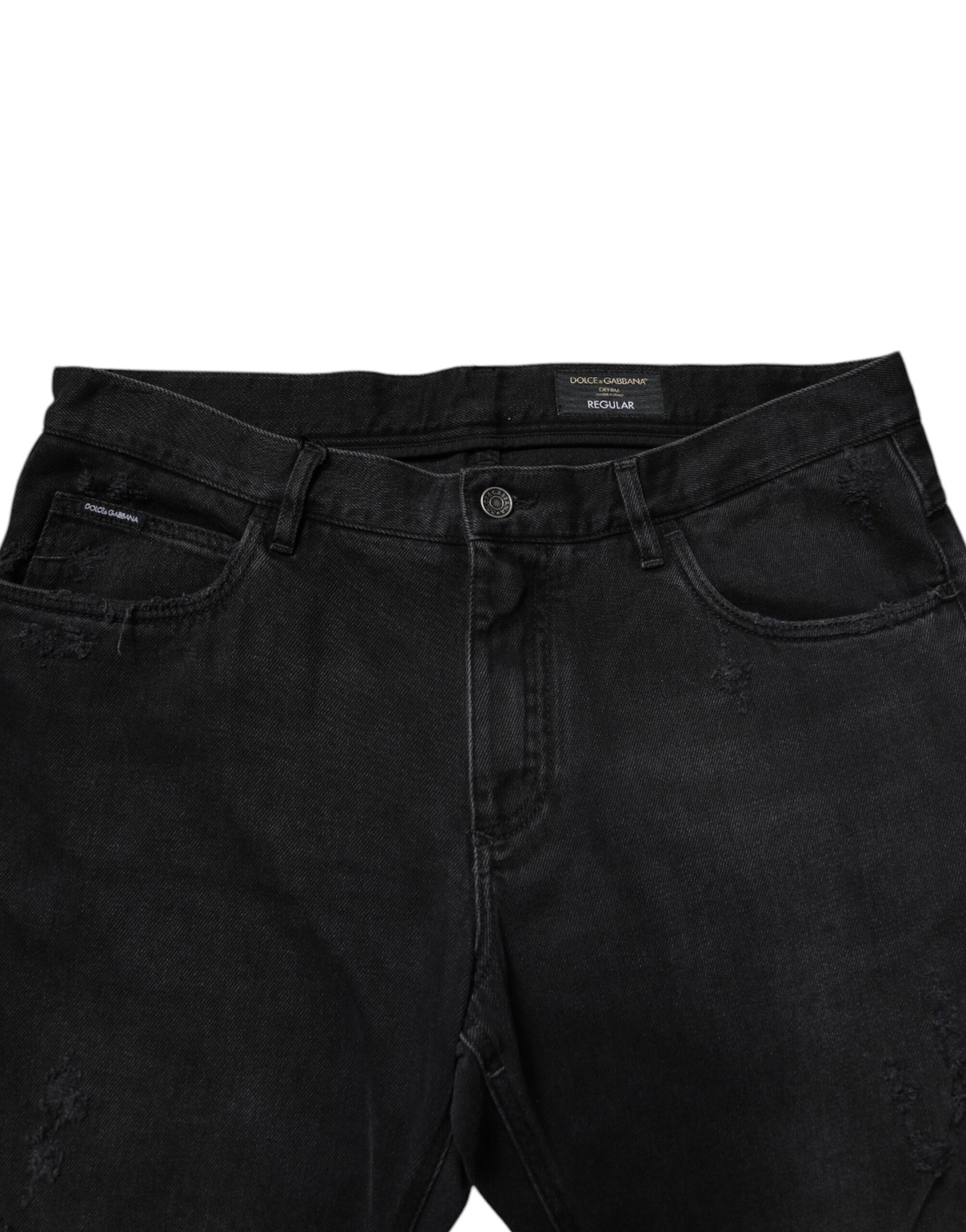 Black Cotton Skinny Men Denim Jeans-Dolce & Gabbana-LabelTerrace.com