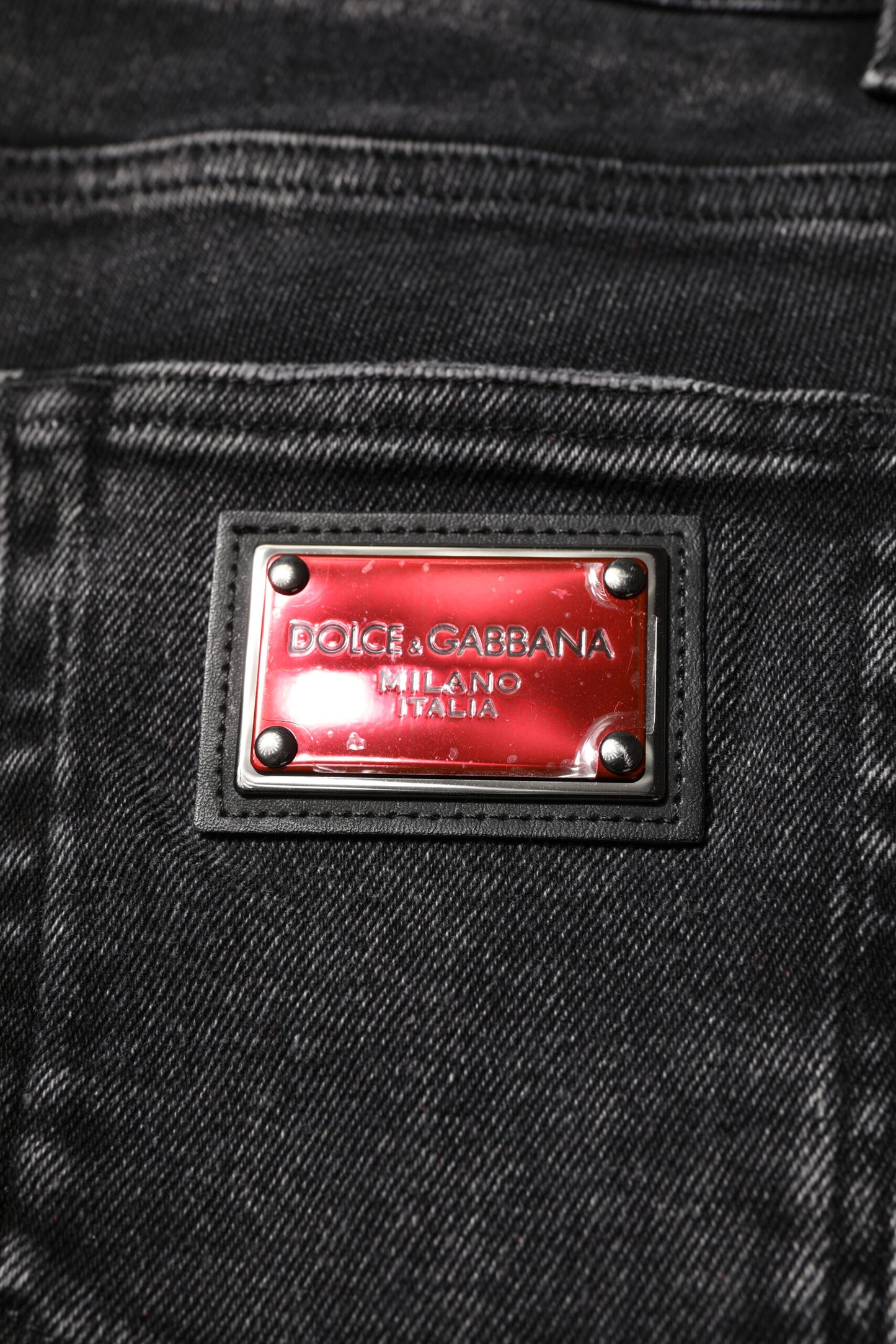 Black Cotton Skinny Men Denim Jeans-Dolce & Gabbana-LabelTerrace.com