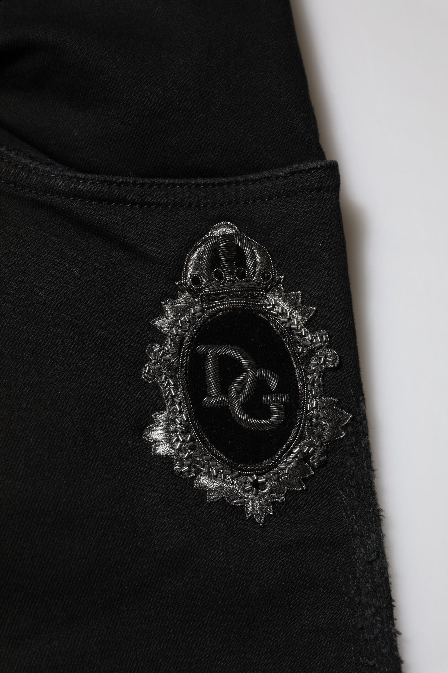 Black Cotton Skinny Men Denim Jeans-Dolce & Gabbana-LabelTerrace.com