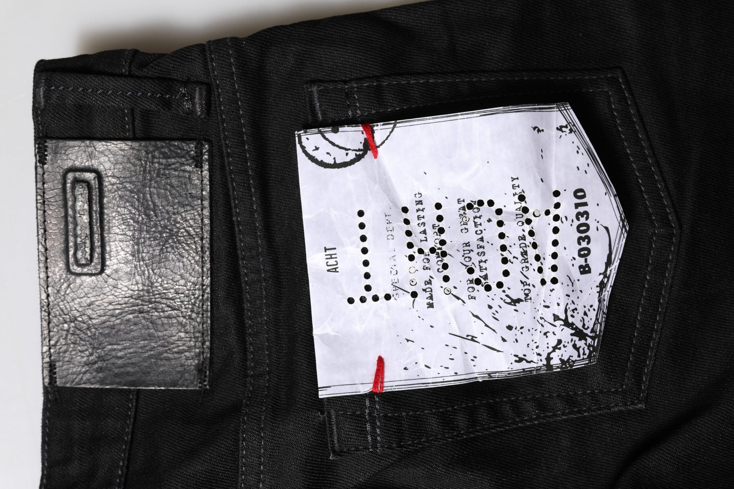 Black Cotton Slim Fit Denim Low Waist Denim Jeans-Acht-LabelTerrace.com