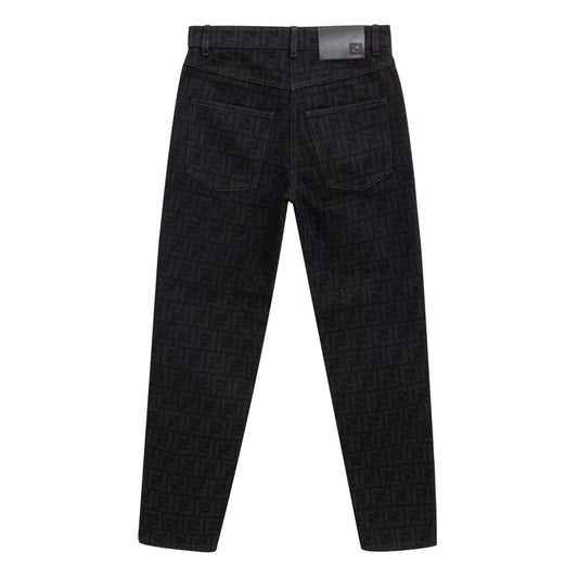 Black Cotton Jeans Denim-Fendi-LabelTerrace.com