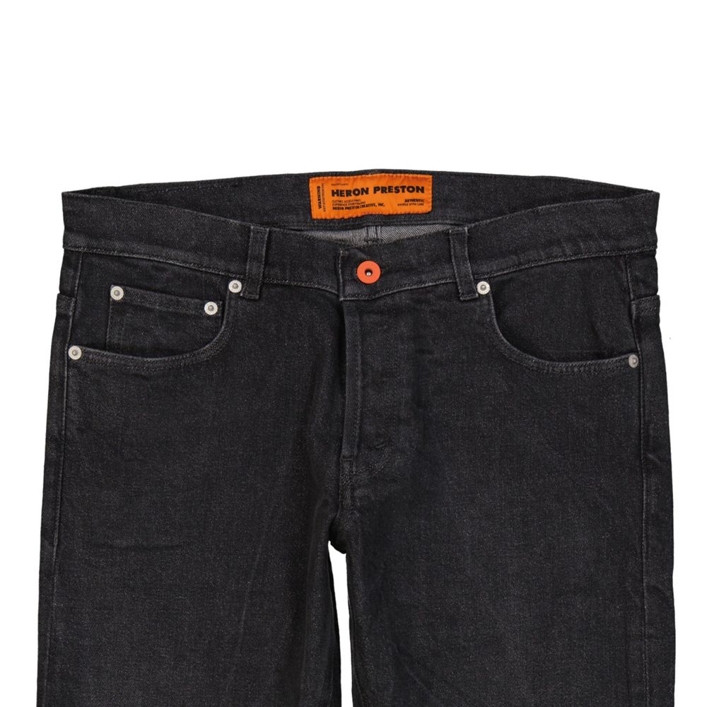 Cotton Denim Slim Jeans-Heron Preston-LabelTerrace.com