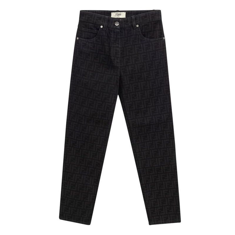 Black Cotton Jeans Denim-Fendi-LabelTerrace.com
