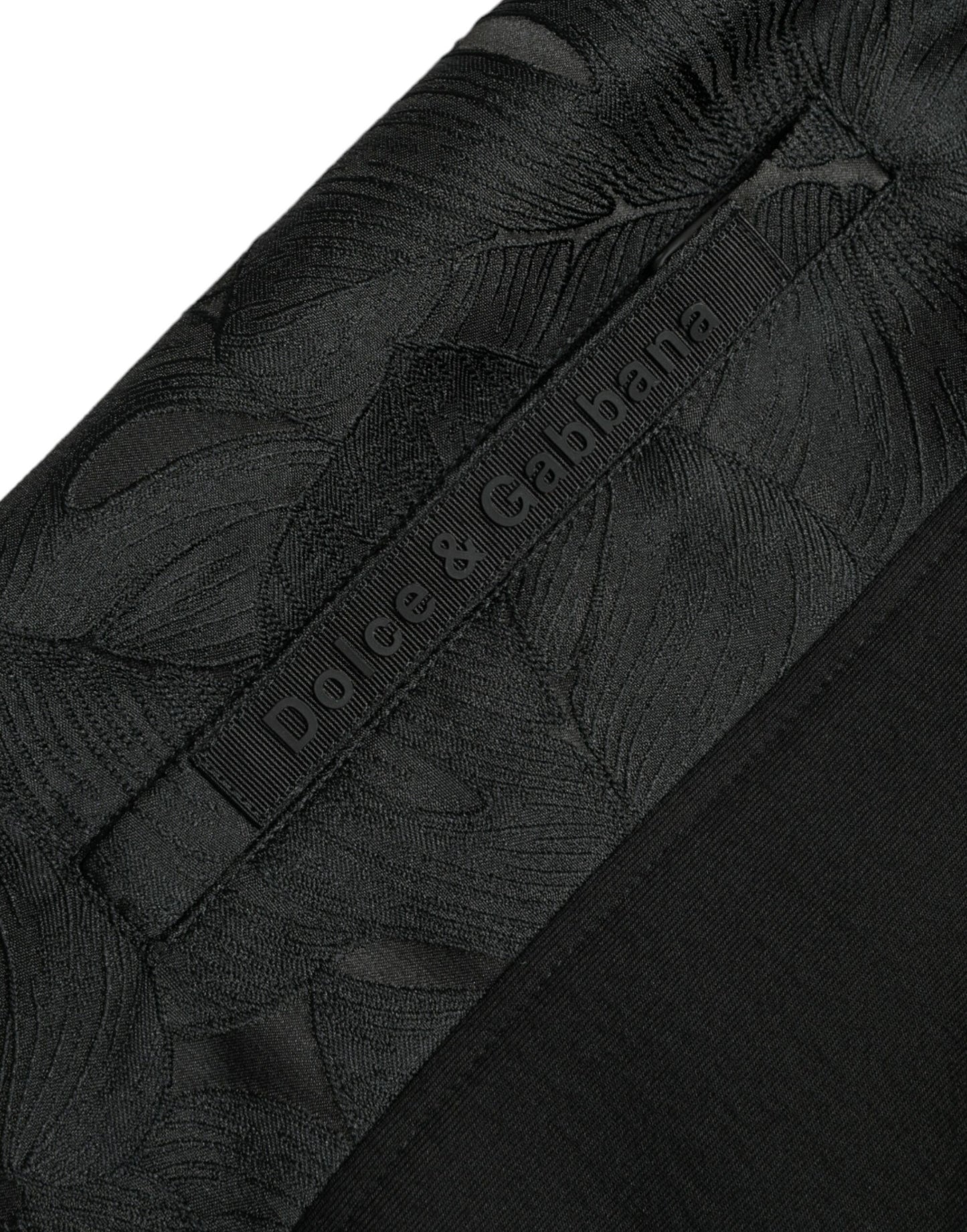 Black Cotton Slim Stretch Jogger Pants-Dolce & Gabbana-LabelTerrace.com