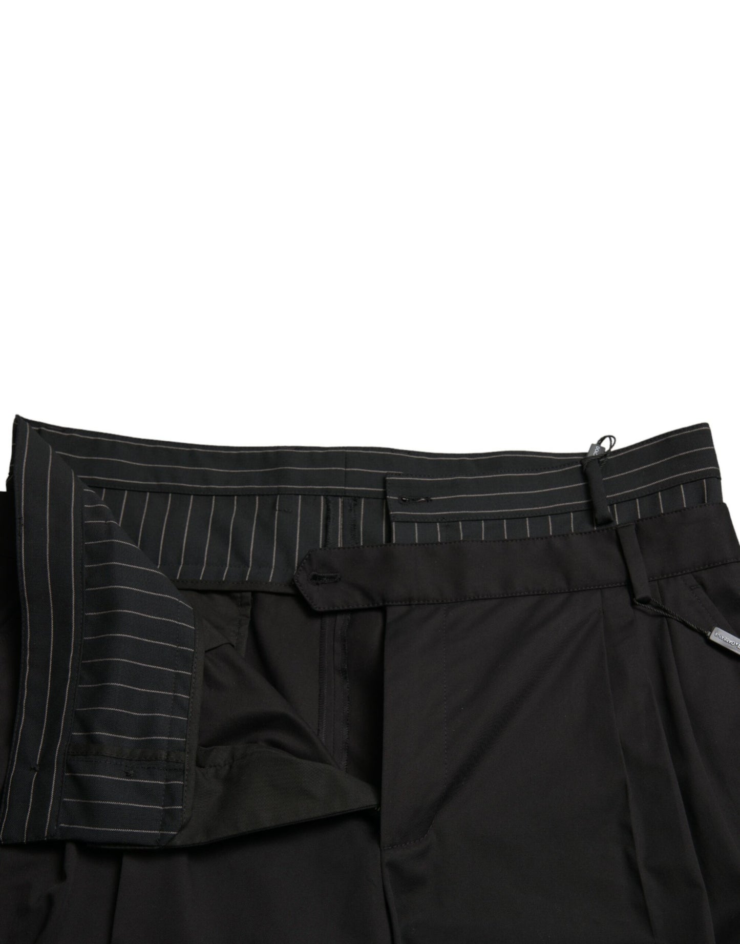 Black Cotton Stretch Cargo Bermuda Shorts-Dolce & Gabbana-LabelTerrace.com