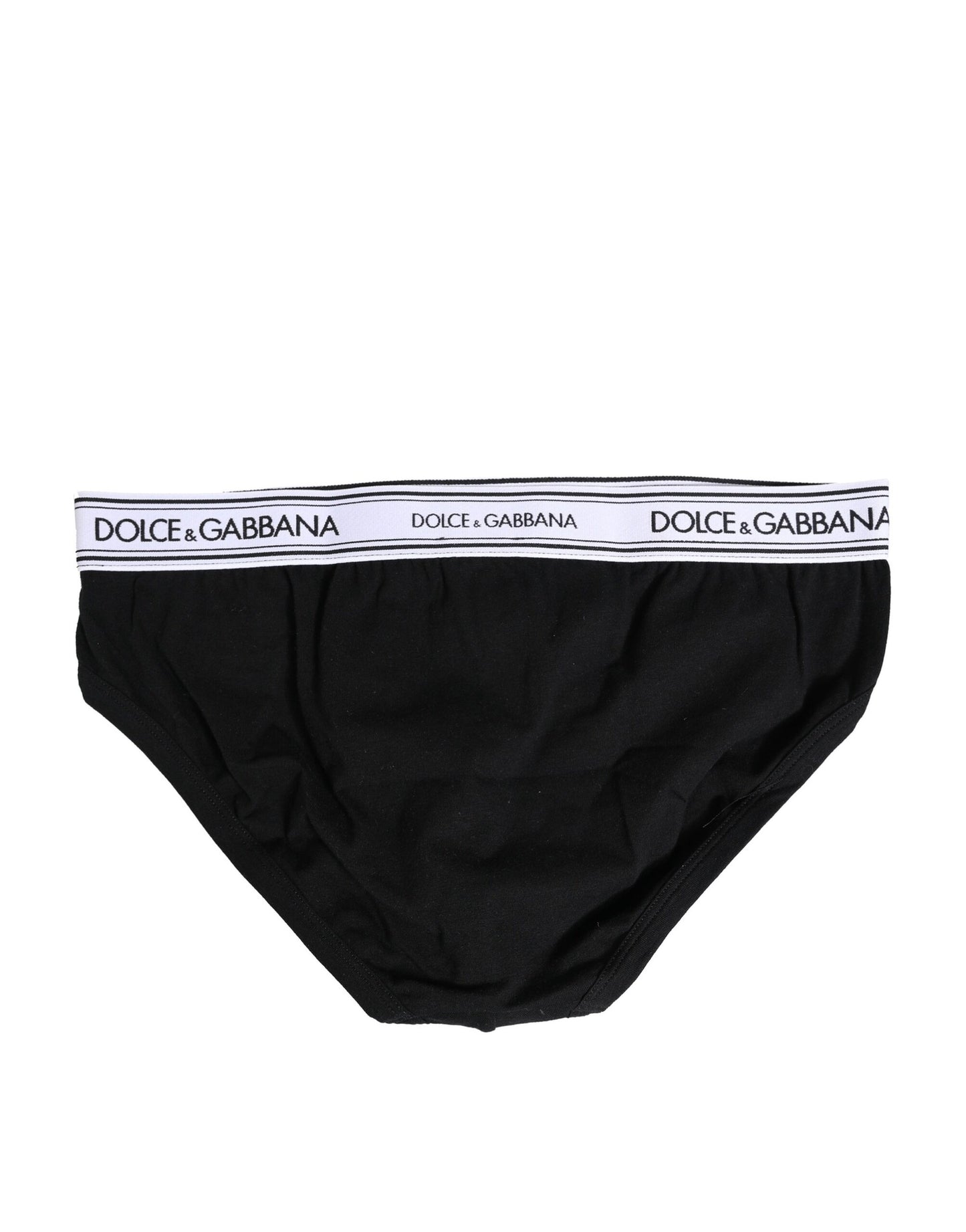 Black Cotton Stretch Regular Brief Underwear-Dolce & Gabbana-LabelTerrace.com