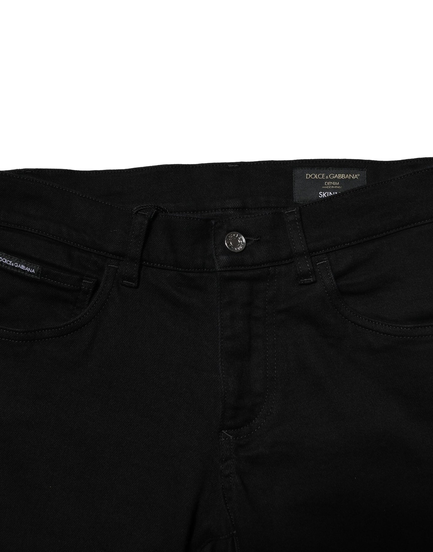 Black Cotton Stretch Skinny Men Denim Jeans-Dolce & Gabbana-LabelTerrace.com