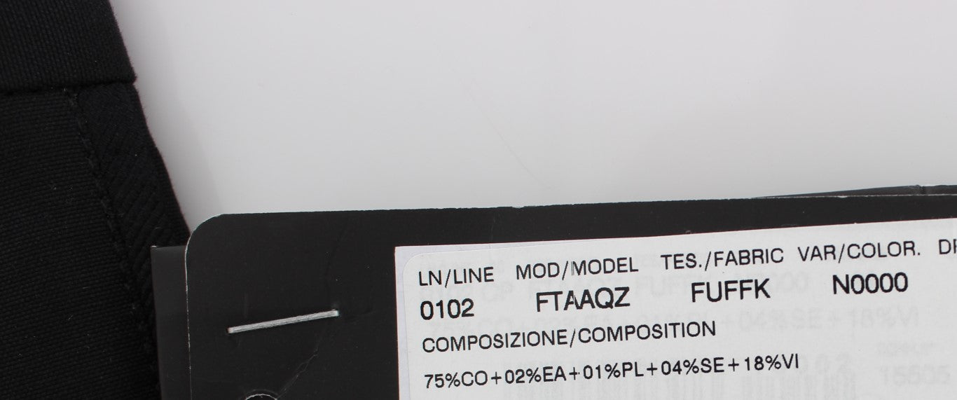 Black Cotton Stretch Torero Capris Pants-Dolce & Gabbana-LabelTerrace.com