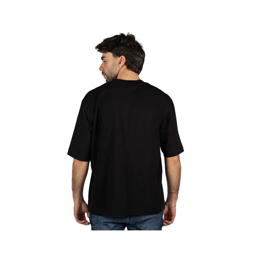 Black Cotton T-Shirt-Alpha Studio-LabelTerrace.com
