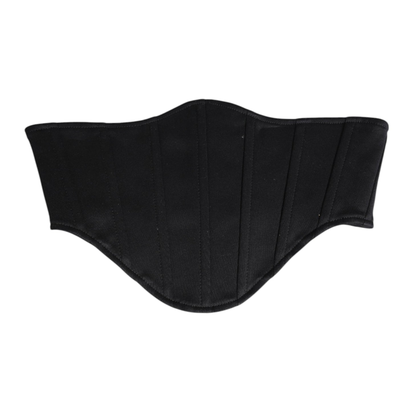 Black Cotton Waist Tuxedo Belt Cummerbund-Dolce & Gabbana-LabelTerrace.com