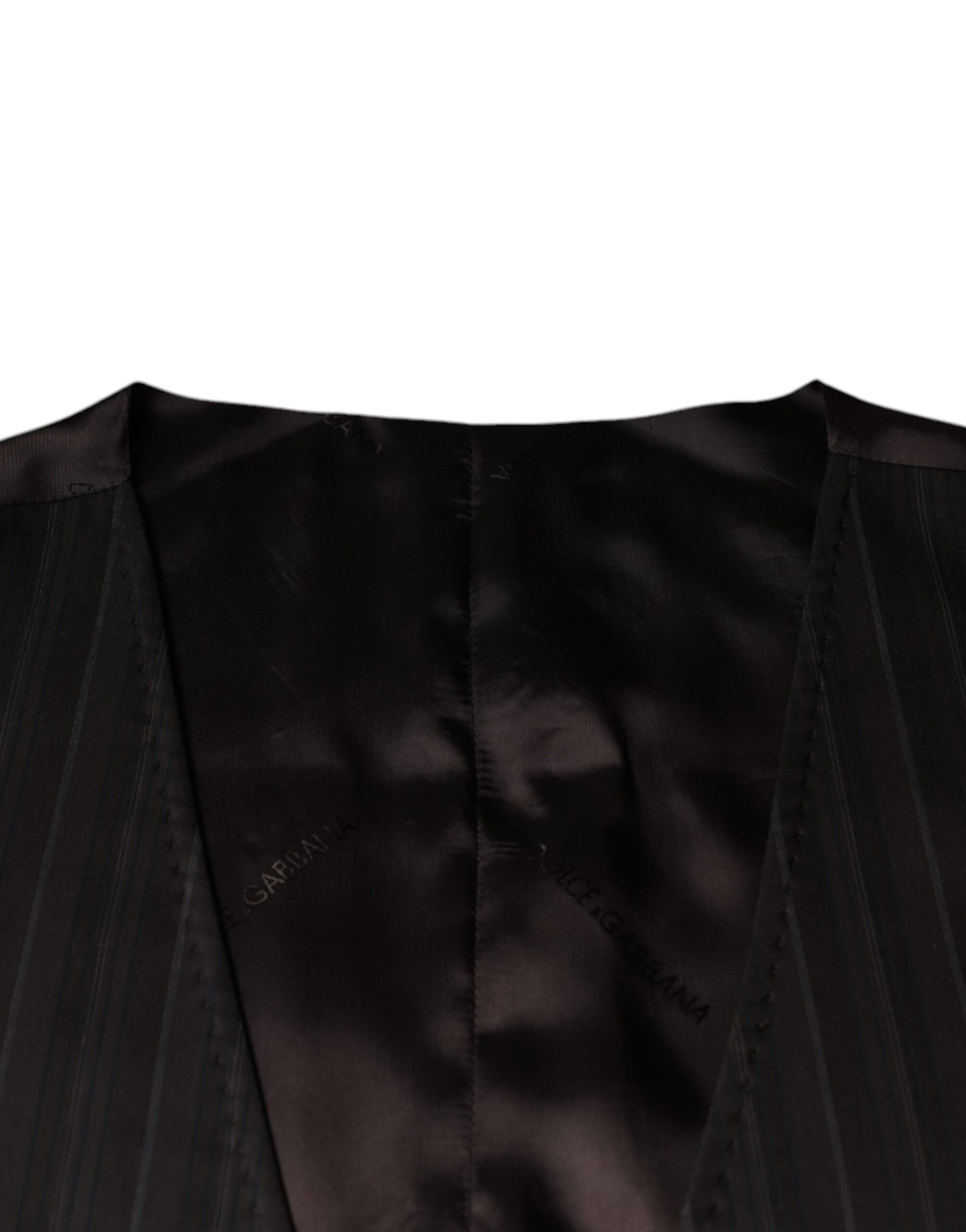 Black Cotton Waistcoat Dress Formal Vest-Dolce & Gabbana-LabelTerrace.com