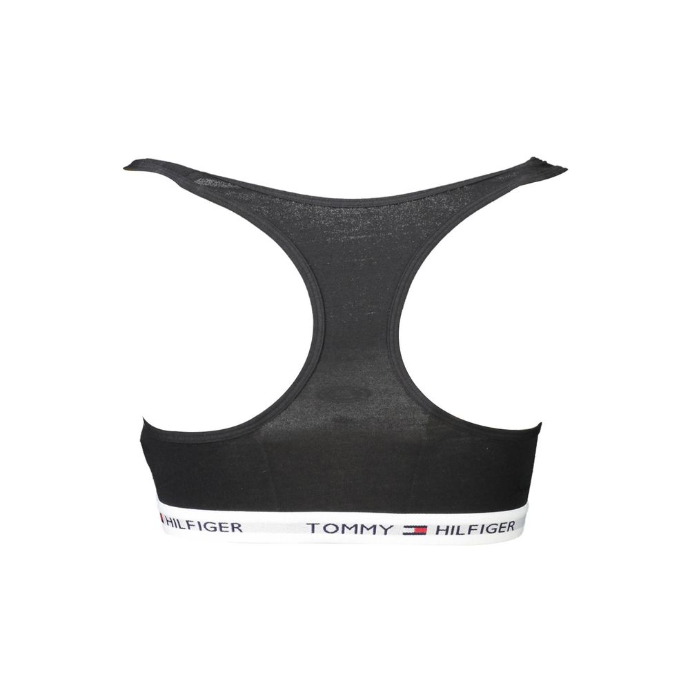 حمالة صدر رياضية نسائية من القطن باللون الأسود