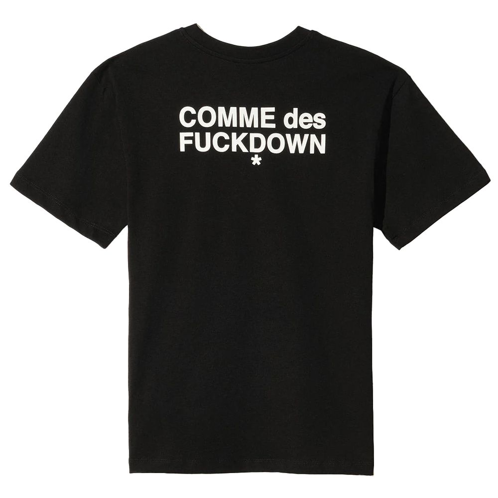 Black Cotton Women T-Shirt-Comme Des Fuckdown-LabelTerrace.com
