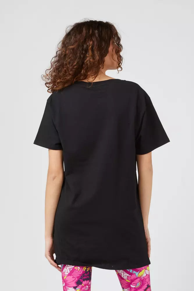 Black Cotton Women T-Shirt-Custo Barcelona-LabelTerrace.com