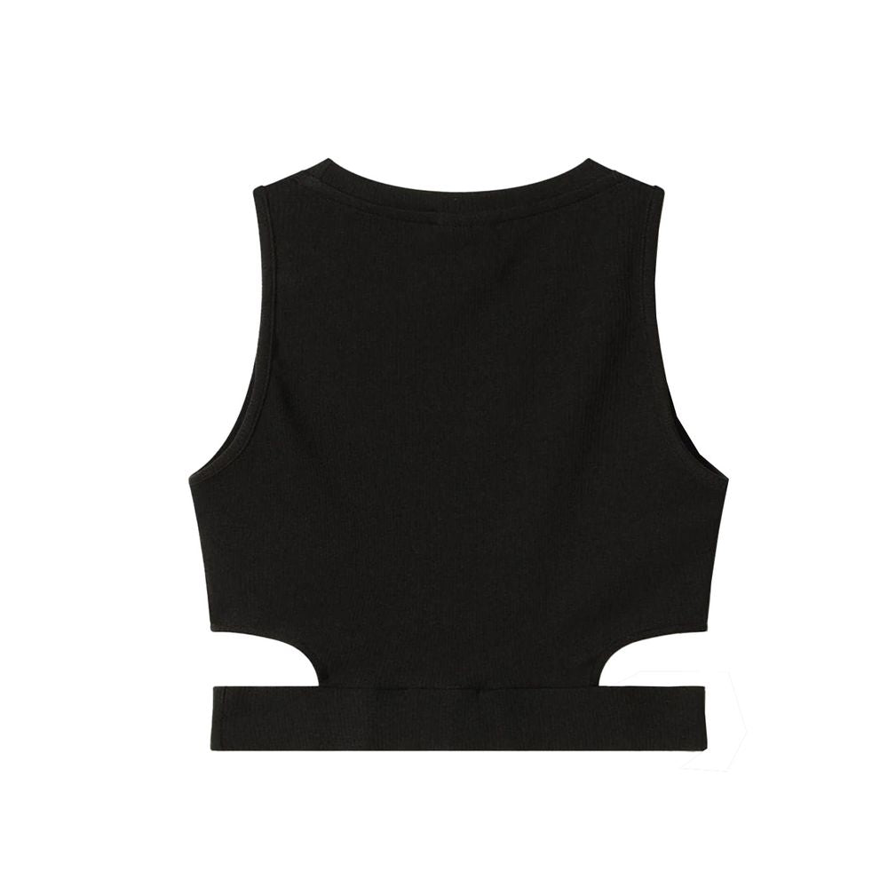 Black Cotton Women Top-Comme Des Fuckdown-LabelTerrace.com