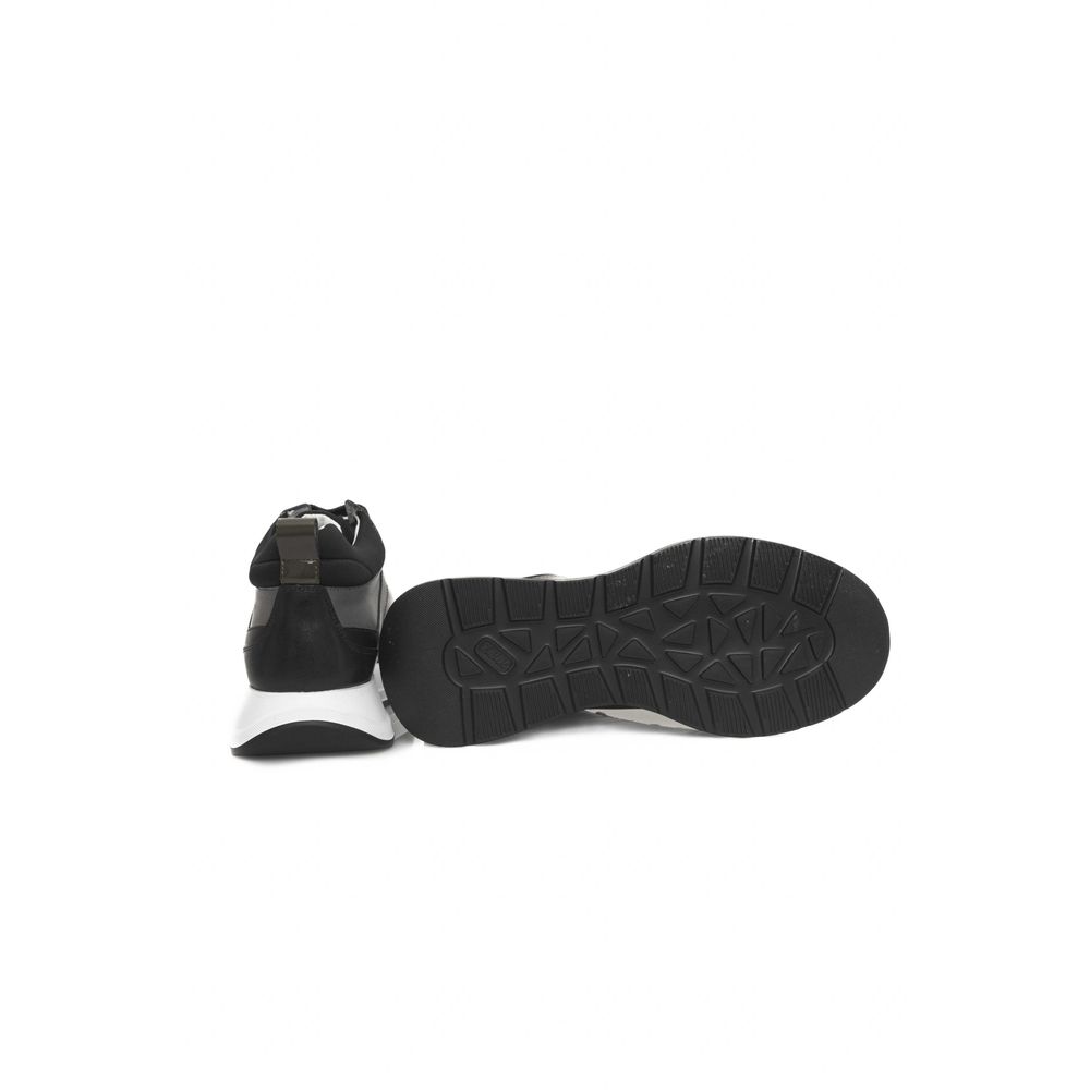 Black Cowhide Women Sneaker