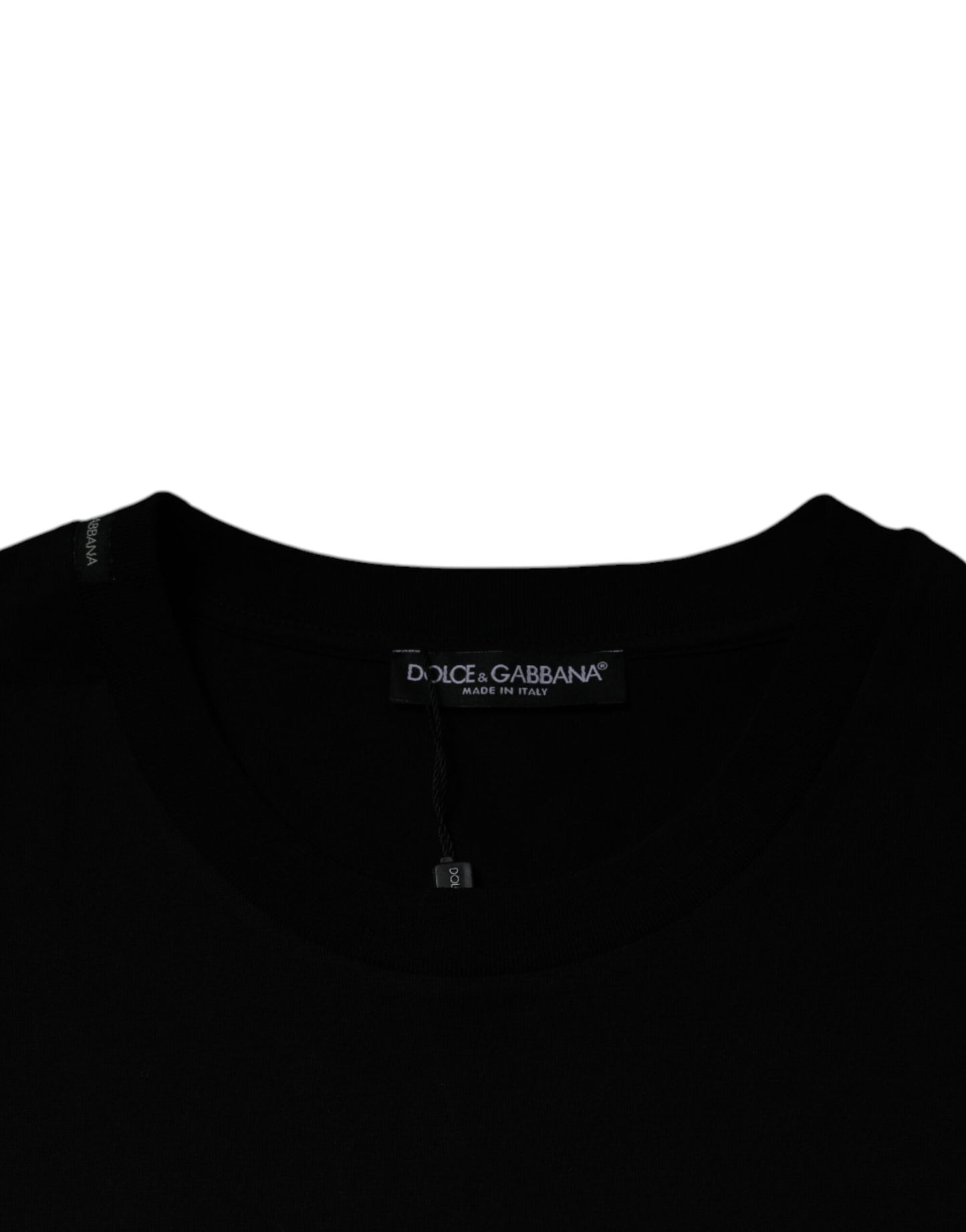 Black Crew Neck Short Sleeve T-shirt-Dolce & Gabbana-LabelTerrace.com
