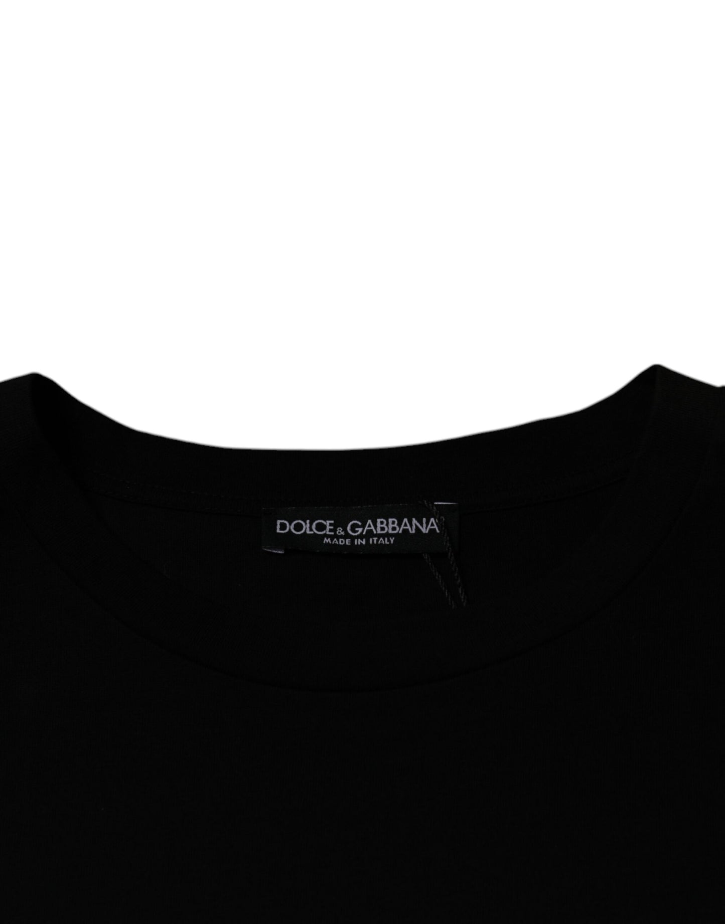 Black Crew Neck Short Sleeve T-shirt-Dolce & Gabbana-LabelTerrace.com