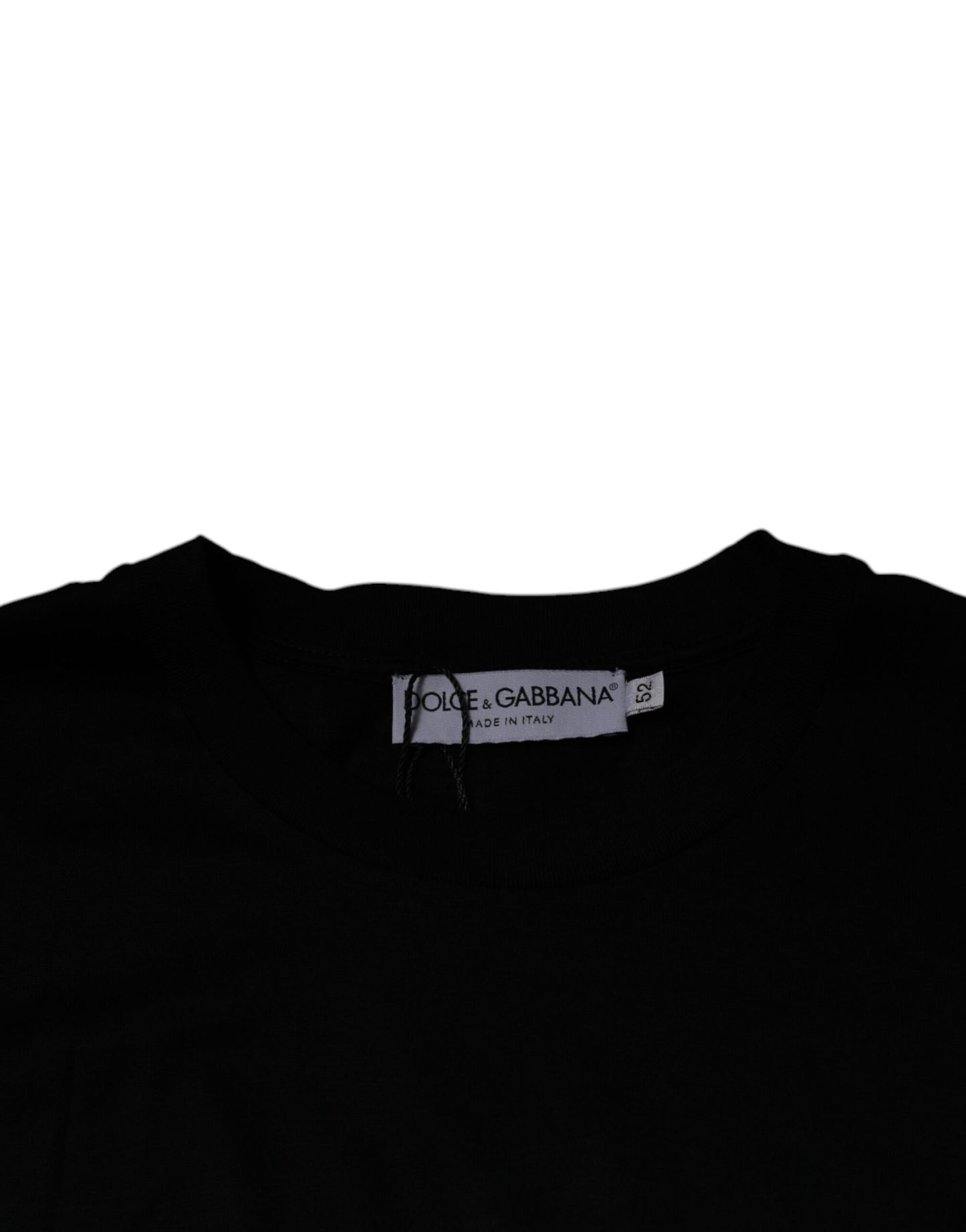 Black Crew Neck Short Sleeve T-shirt-Dolce & Gabbana-LabelTerrace.com